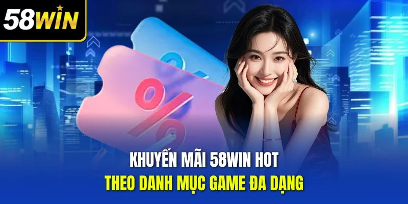 Khuyến mãi 58WIN hot theo danh mục game đa dạng
